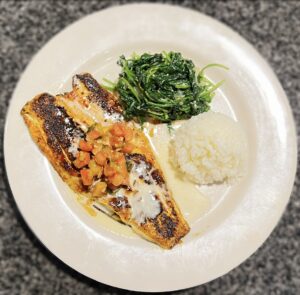 Blackened Asian Sea Bass