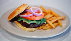 Herbed Goat Cheese & Bacon Filet Burger